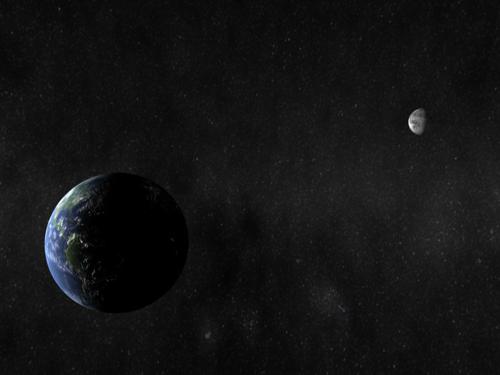 The Earth And Moon preview image